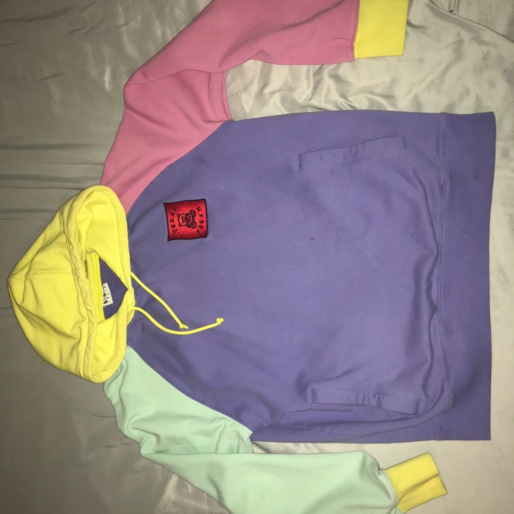 Teddy Fresh color block hoodie